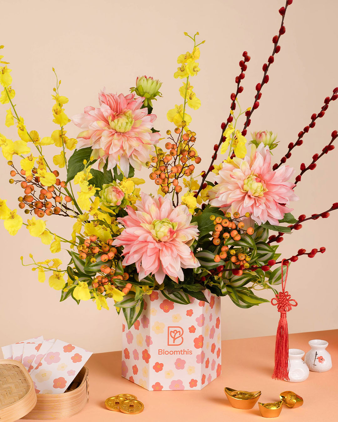 Spring Blossom Chinese New Year Artificial Flower Box 2026 | Free ...