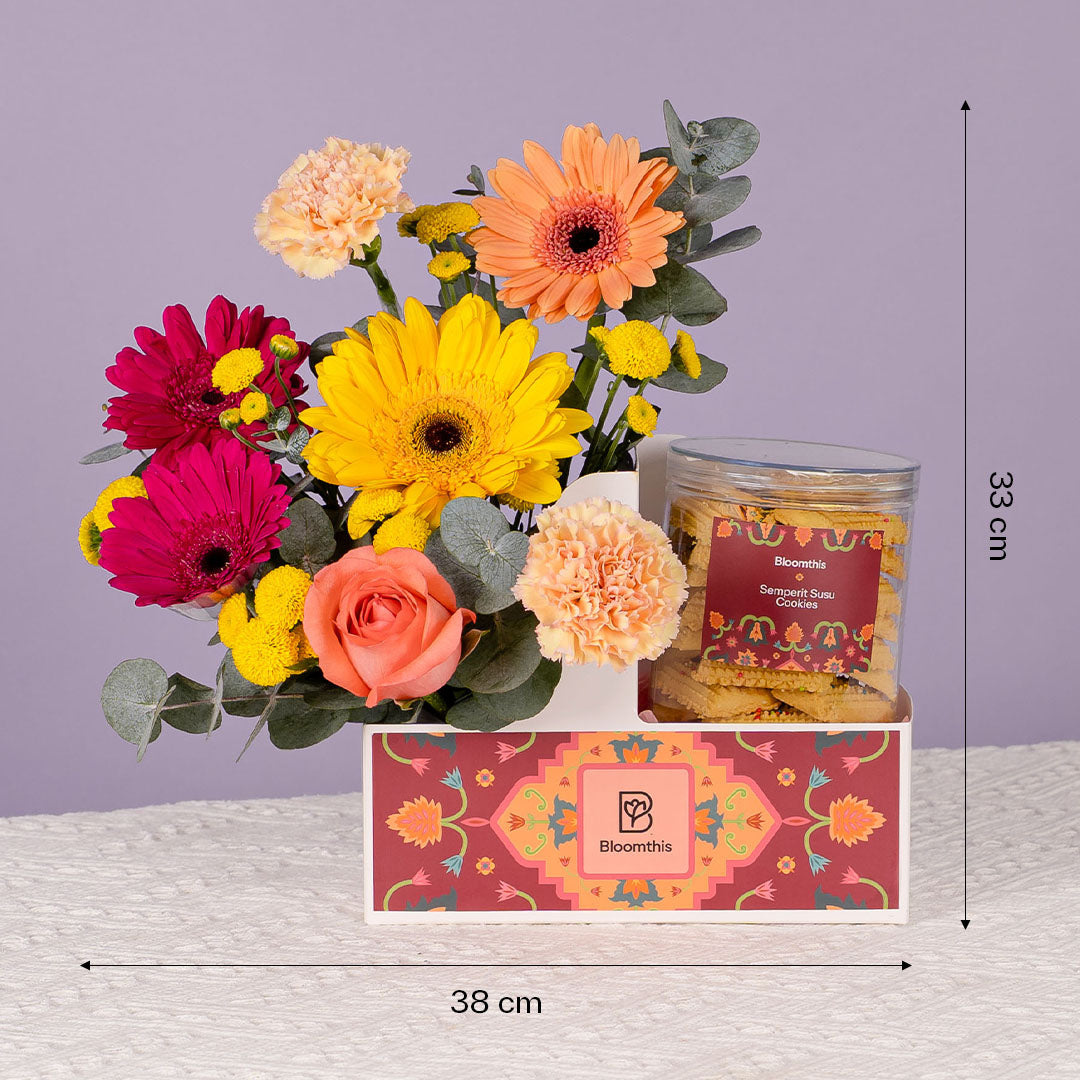 Malar Deepavali Cookies & Flower Gift Set 2026