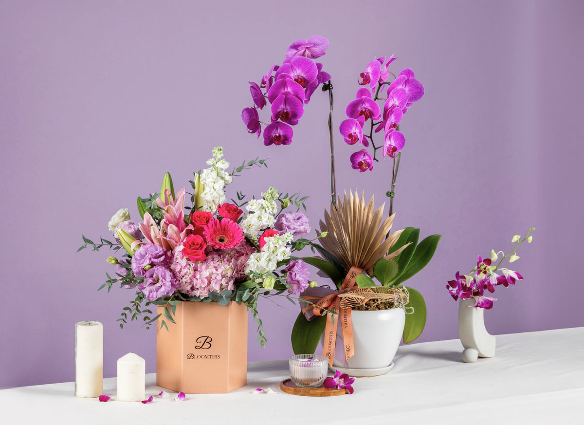Seasonal Deepavali flowers & orchids