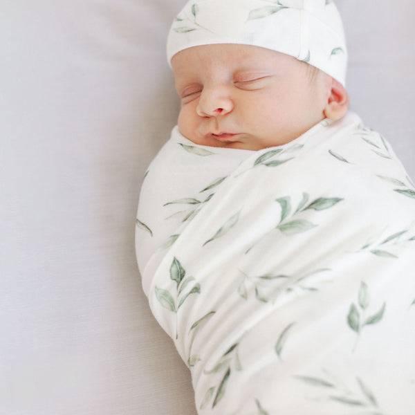 Kays+Kins Bamboo Luxe Stretch Swaddle Set (Earthy Olive)
