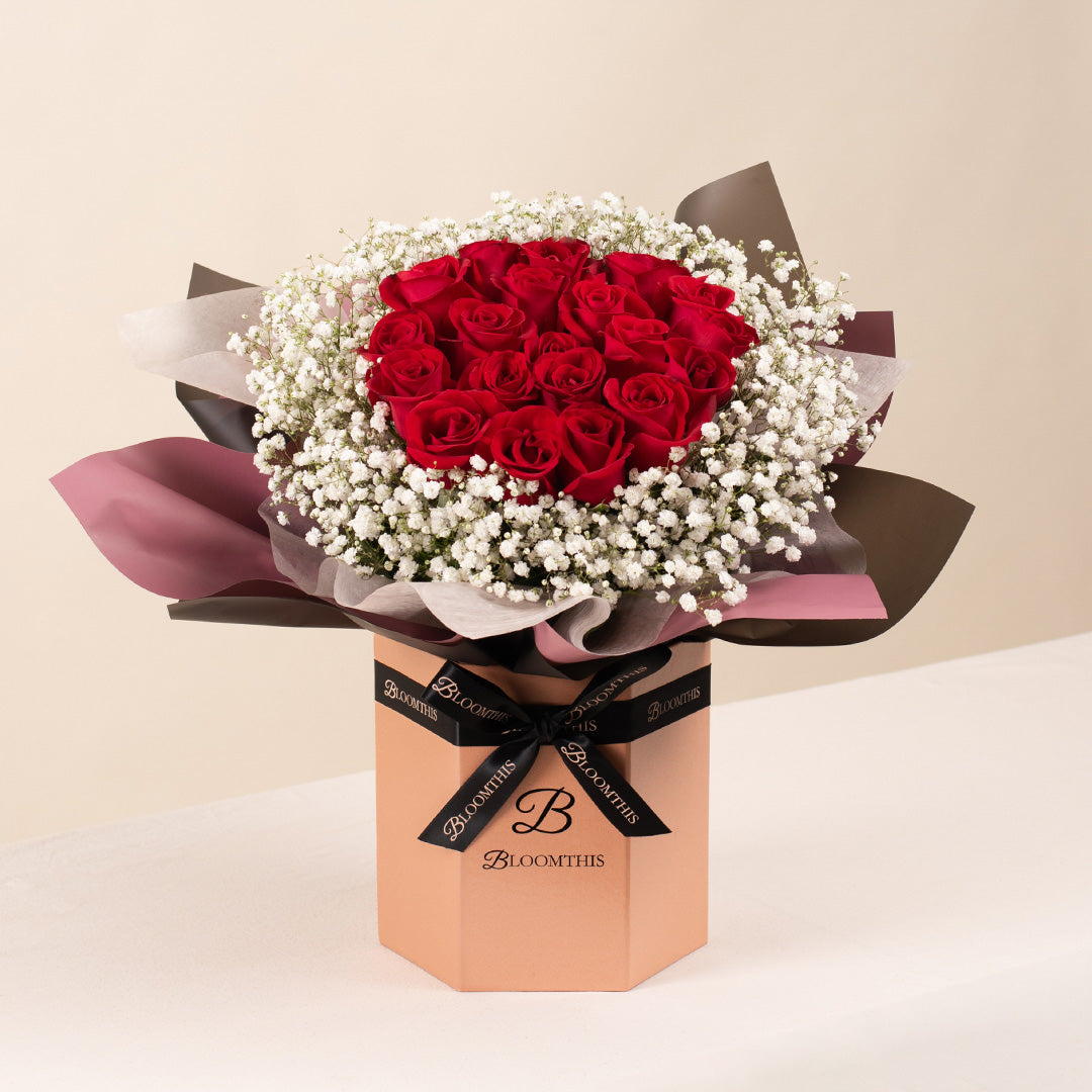 Aphrodite Red Rose Flower Box