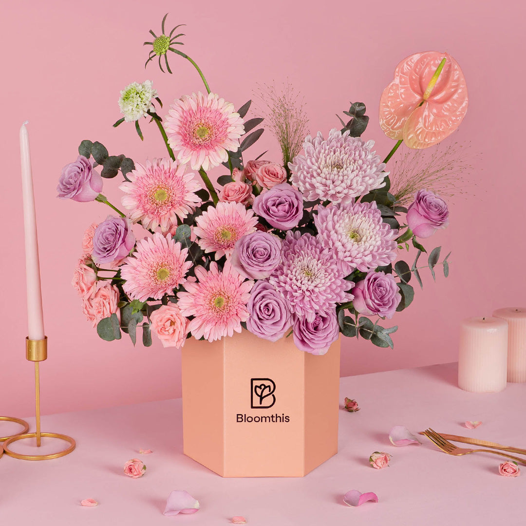 Ayame Pink Gerbera Flower Box | Free Delivery | Bloomthis