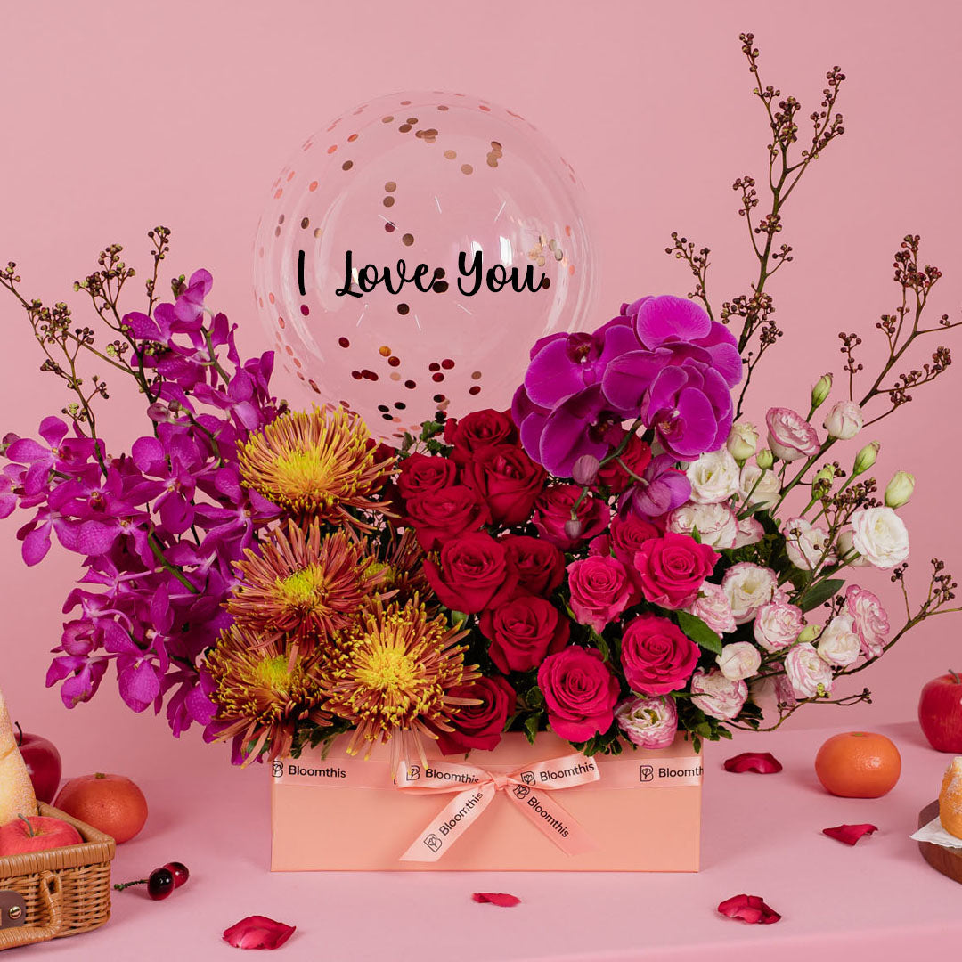 Enchant Amani Phalaenopsis & Rose Flower Box