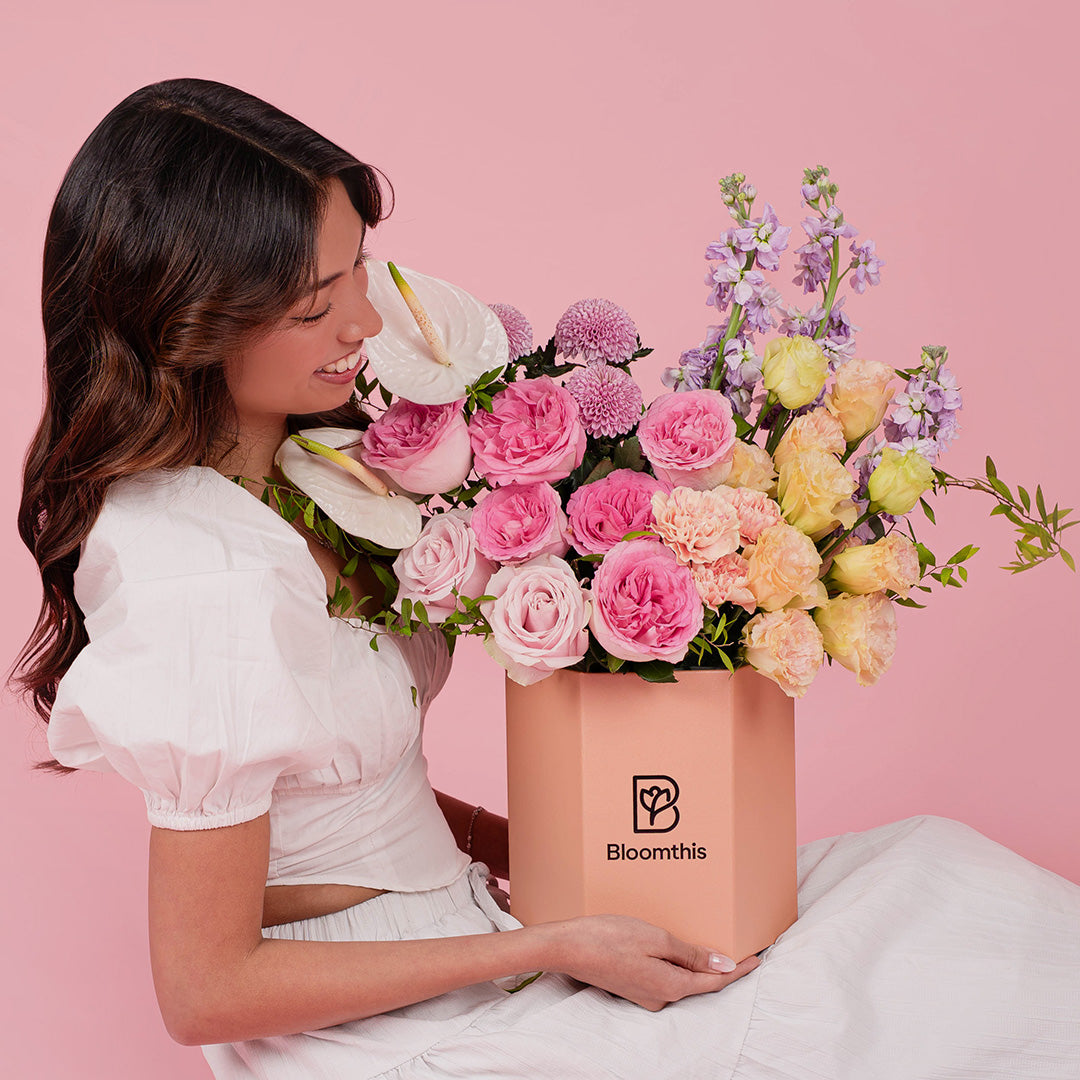 Haruka Pink Rose Flower Box