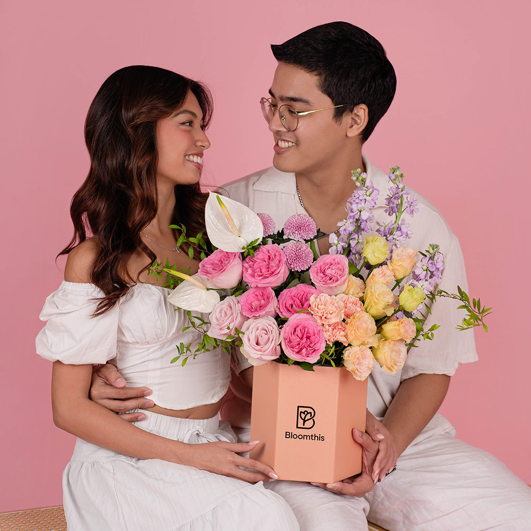 Haruka Pink Rose Flower Box