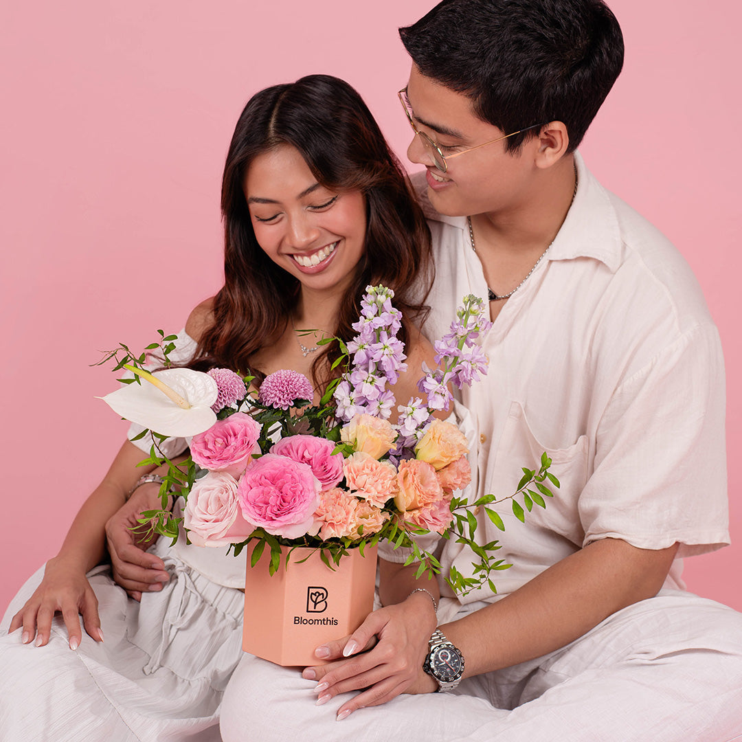 Haruka Pink Rose Flower Box