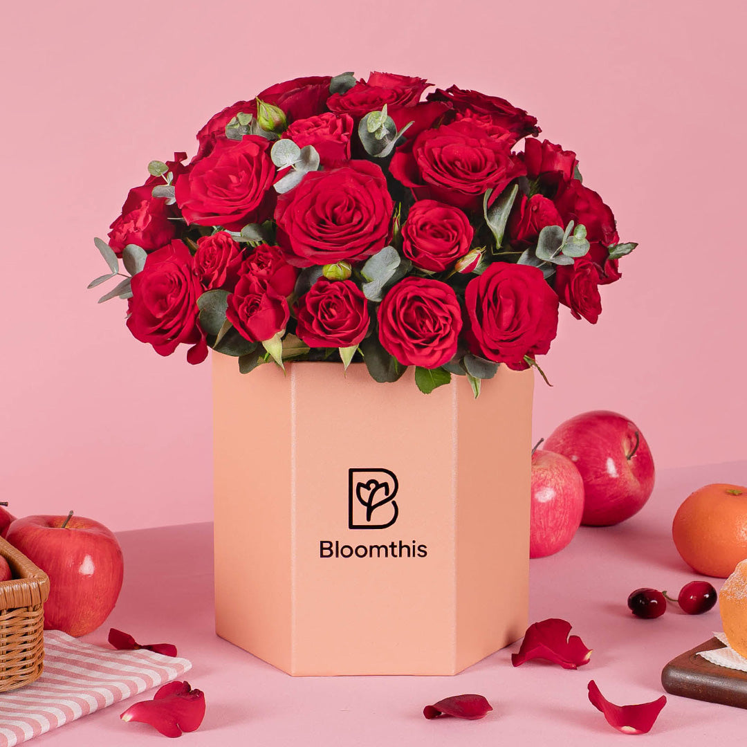 Kate Red Rose Flower Box | Free Delivery | Bloomthis