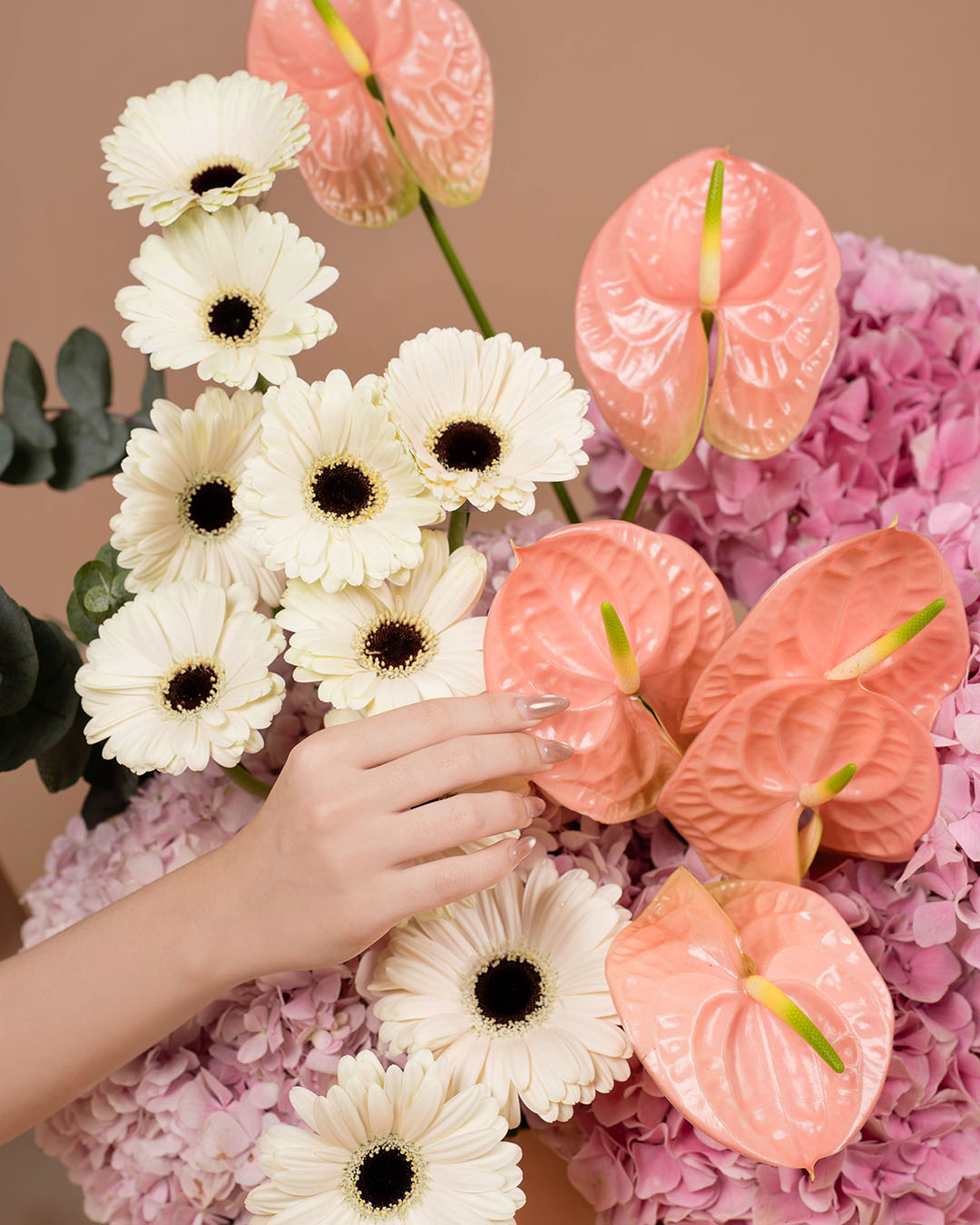 Luxe Aegean Pink Hydrangea Flower Box