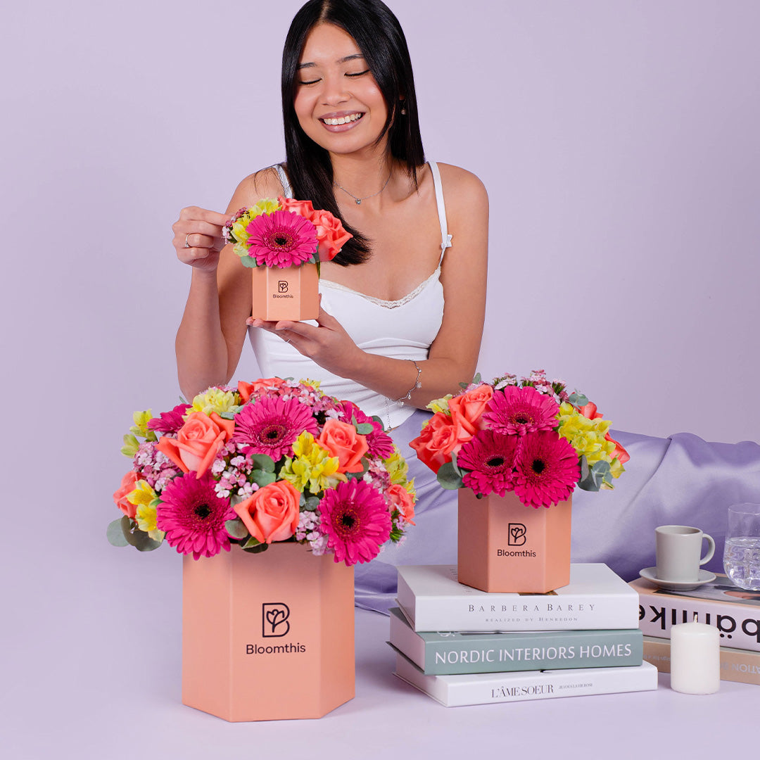 Matilda Gerbera & Rose Flower Box