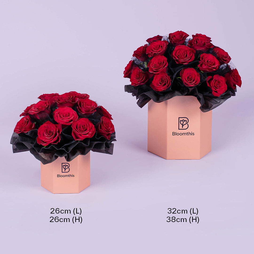 Odile Red Rose Valentine's Day Flower Box (VD)