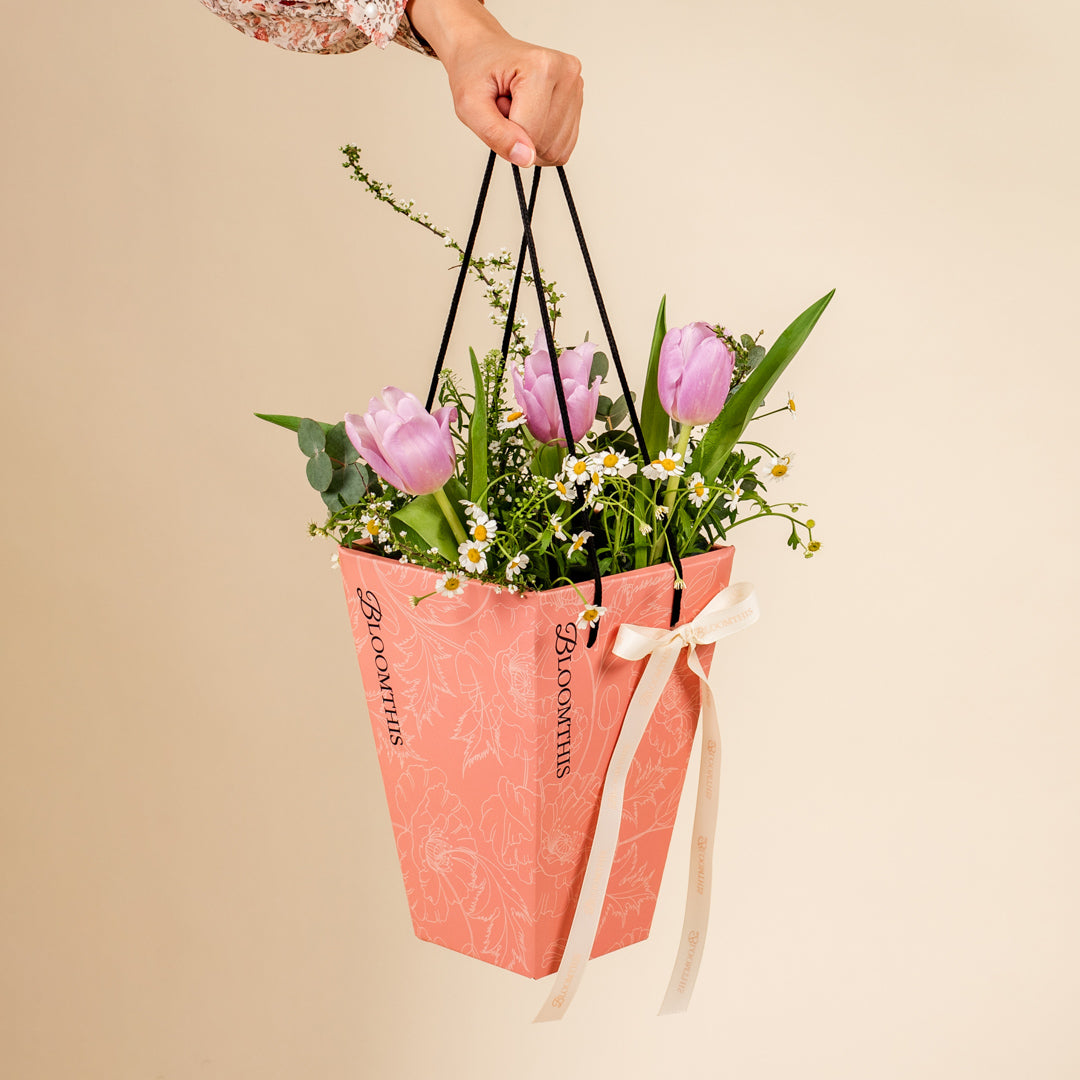 Mirae Pink Tulip Mini BloomBag