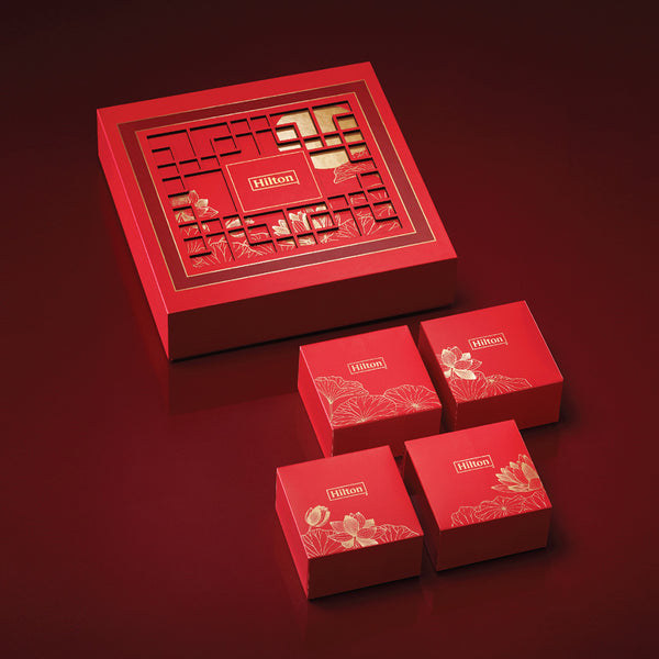 Hilton Moonlight Bloom 4-Piece Mooncake Gift Set
