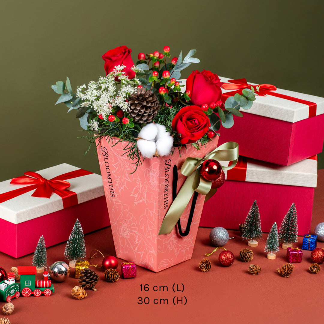 Christie Red Rose Christmas Mini BloomBag