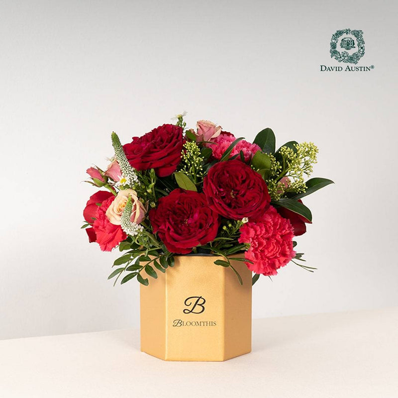 Tessie David Austin Rose Flower Box (VDV)