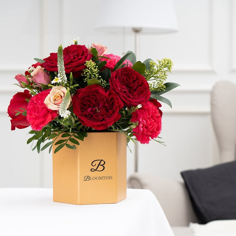 Tessie David Austin Rose Flower Box (VDV)