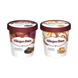 Haagen-Dazs Belgian Chocolate & Salted Caramel Ice Cream (2 Pints)