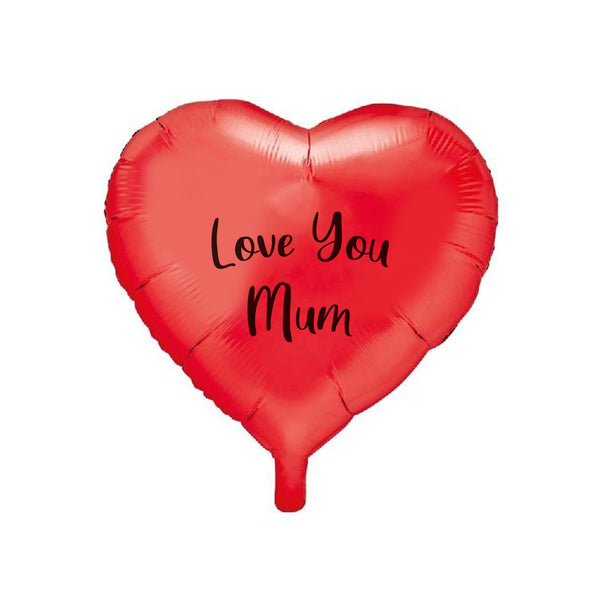 Love You Mum Red Heart Foil Balloon (18 in) (MD)