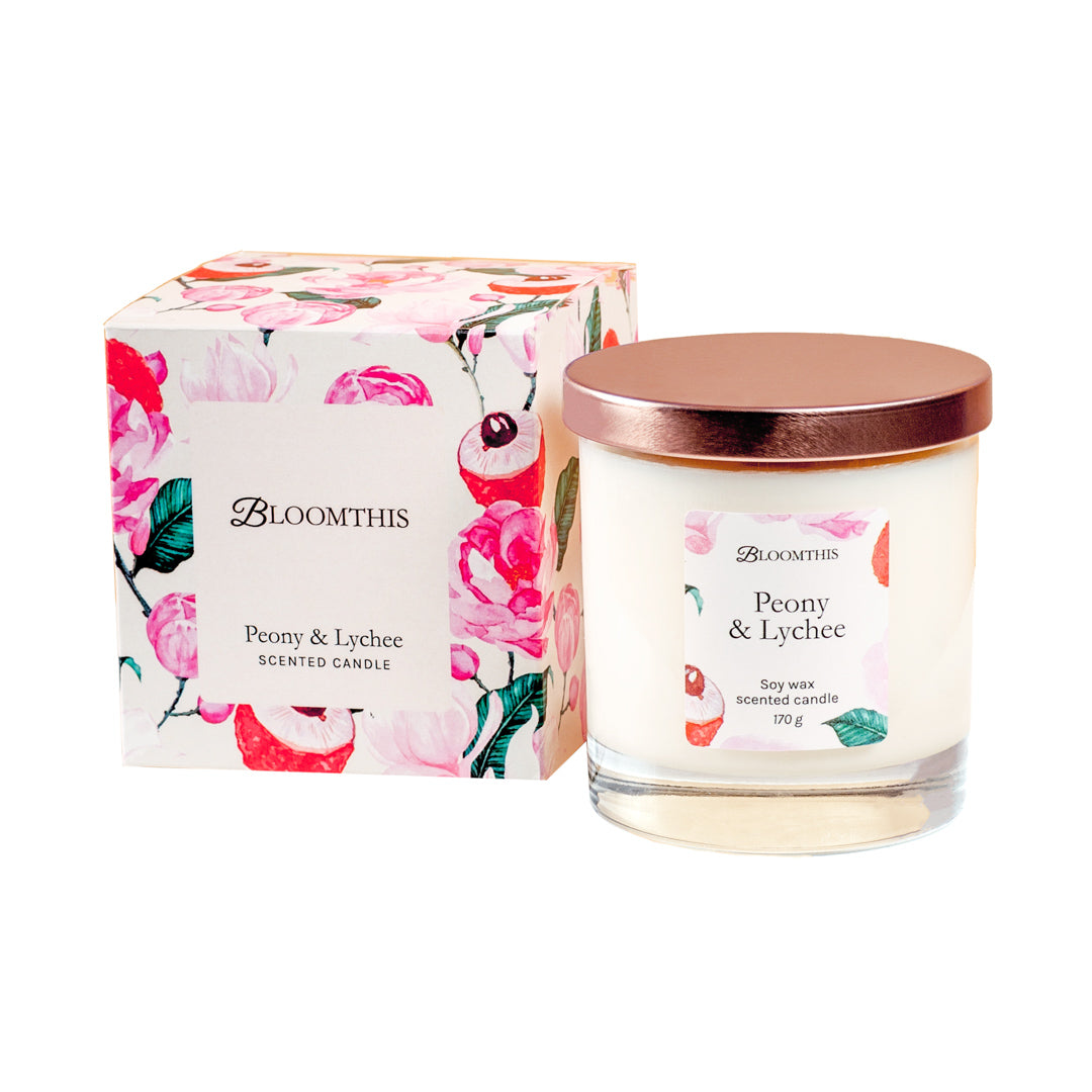 Peony & Lychee Scented Candle (170 g) (MD)
