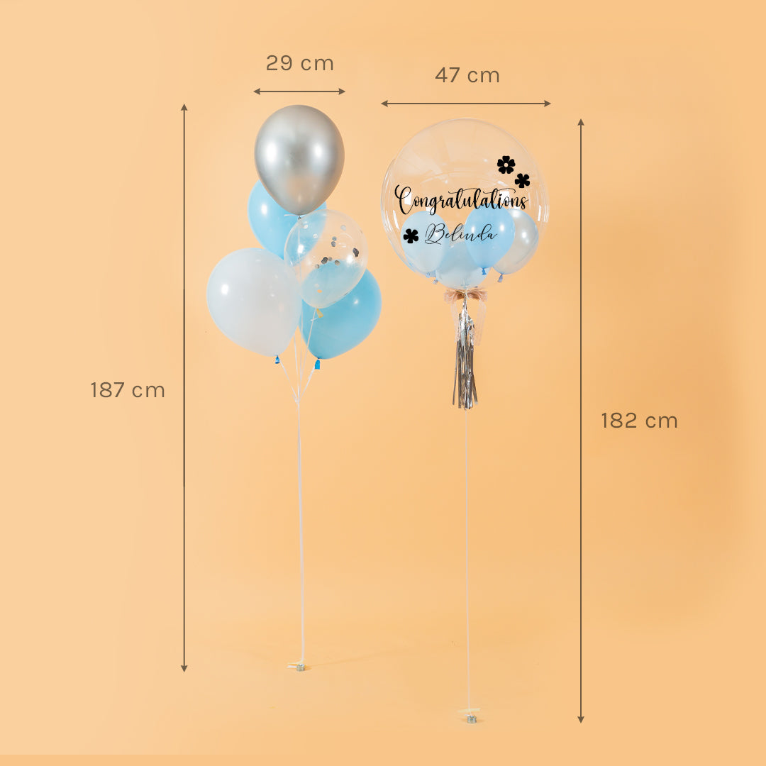 Baby Blue Helium Party Balloons