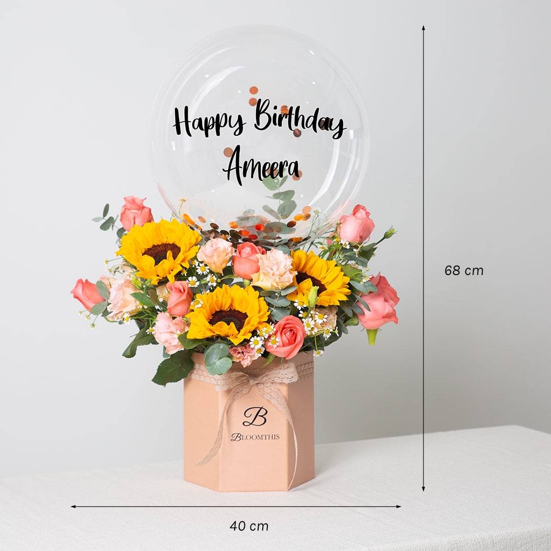 Ellen Balloon Flower Box