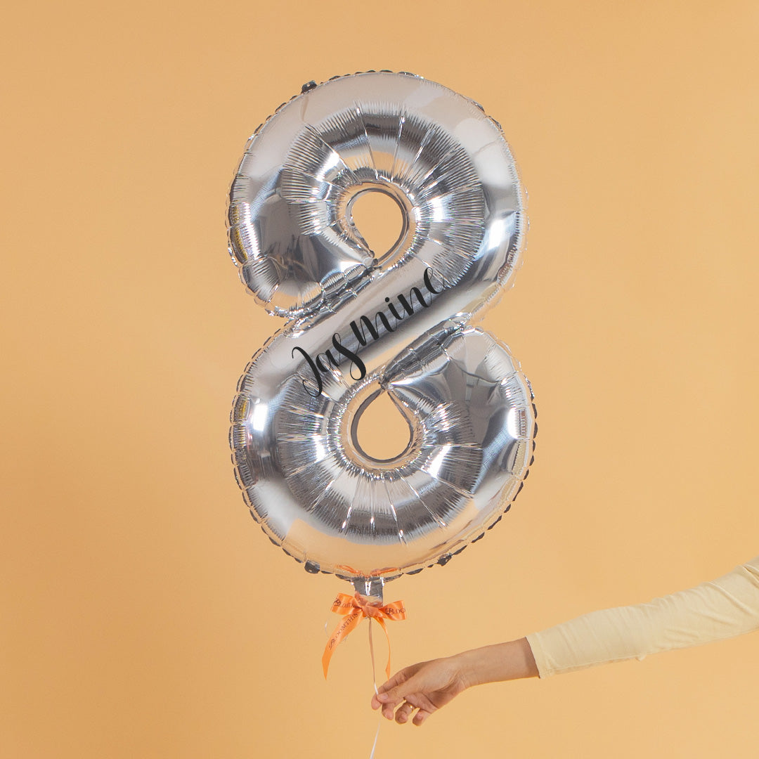 Pastel Candy Helium Foil Birthday Number Balloon