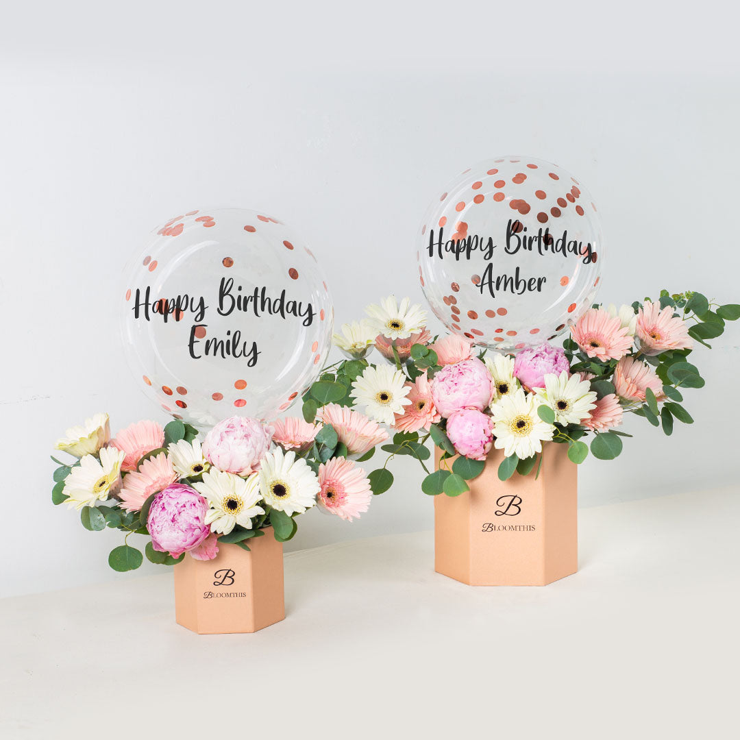 Prunella Peony Balloon Flower Box