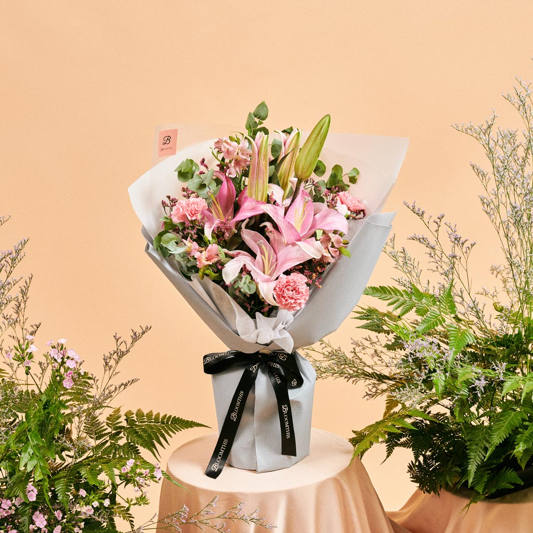 Annabeth Pink Lily Bouquet