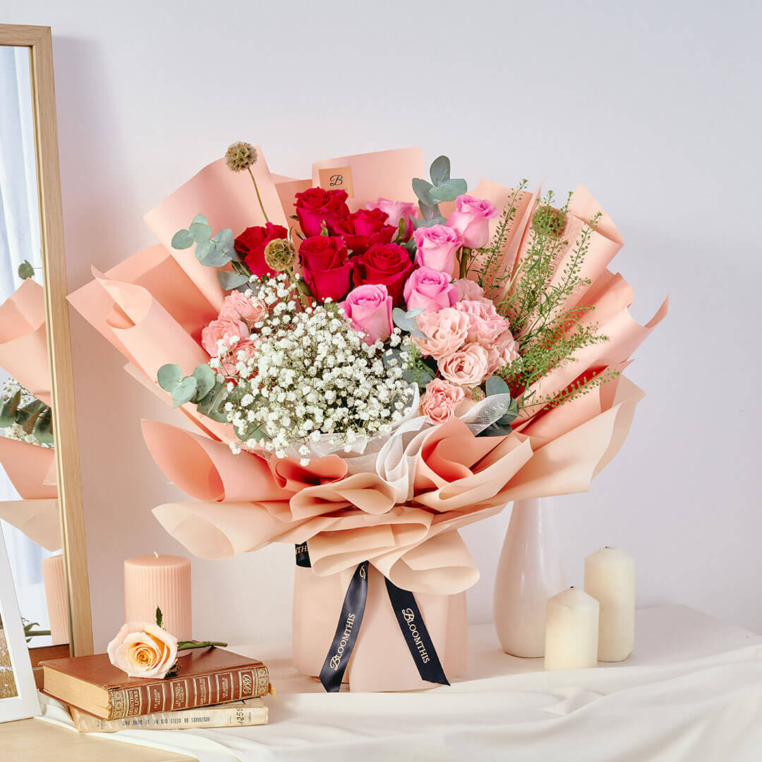 Catalina Pink Rose Bouquet