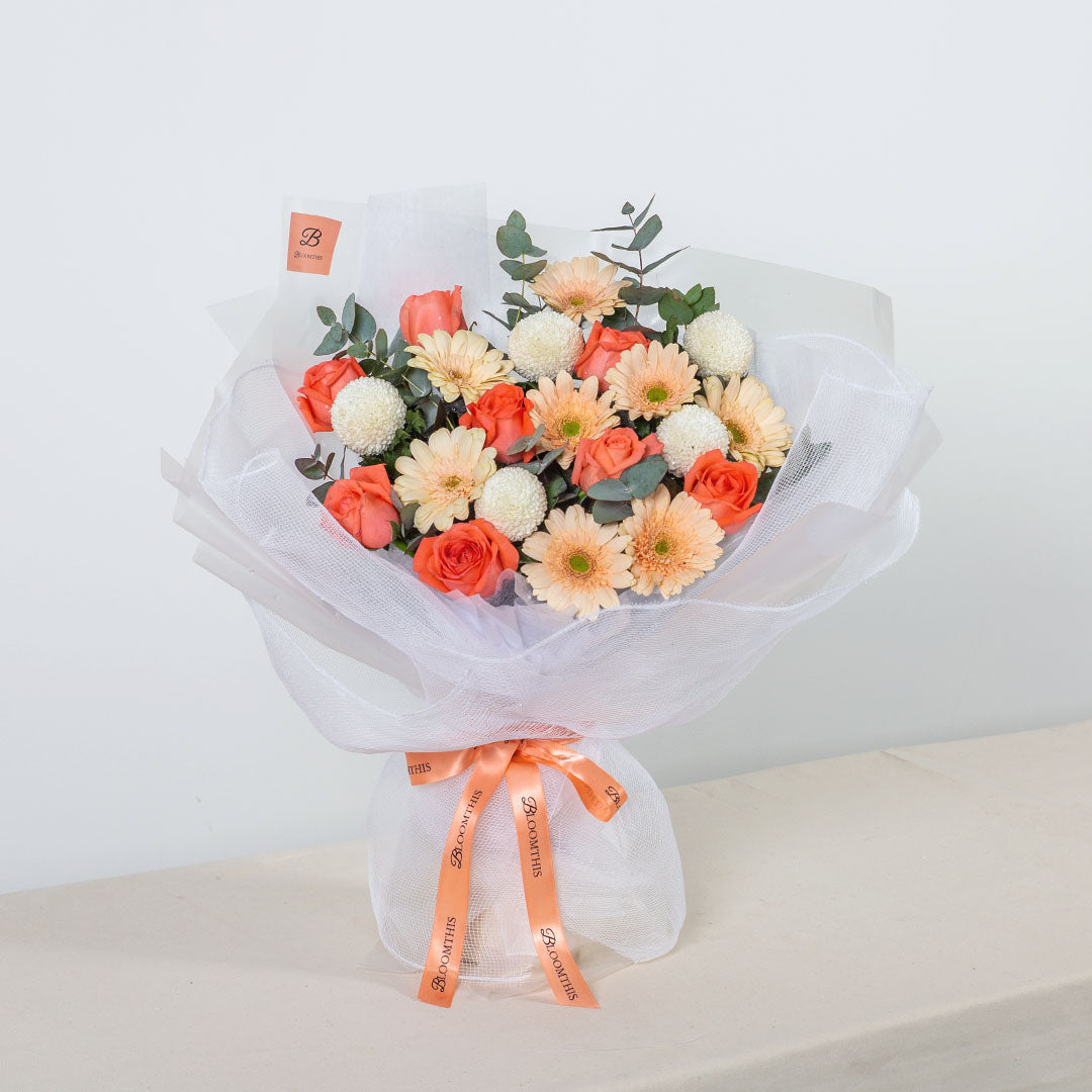 Clementine Orange Rose Bouquet (MD)