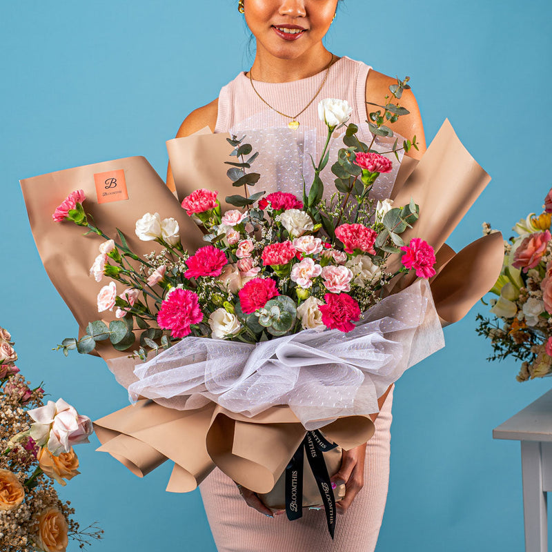 Julieane Pink Carnation Bouquet (MDV)