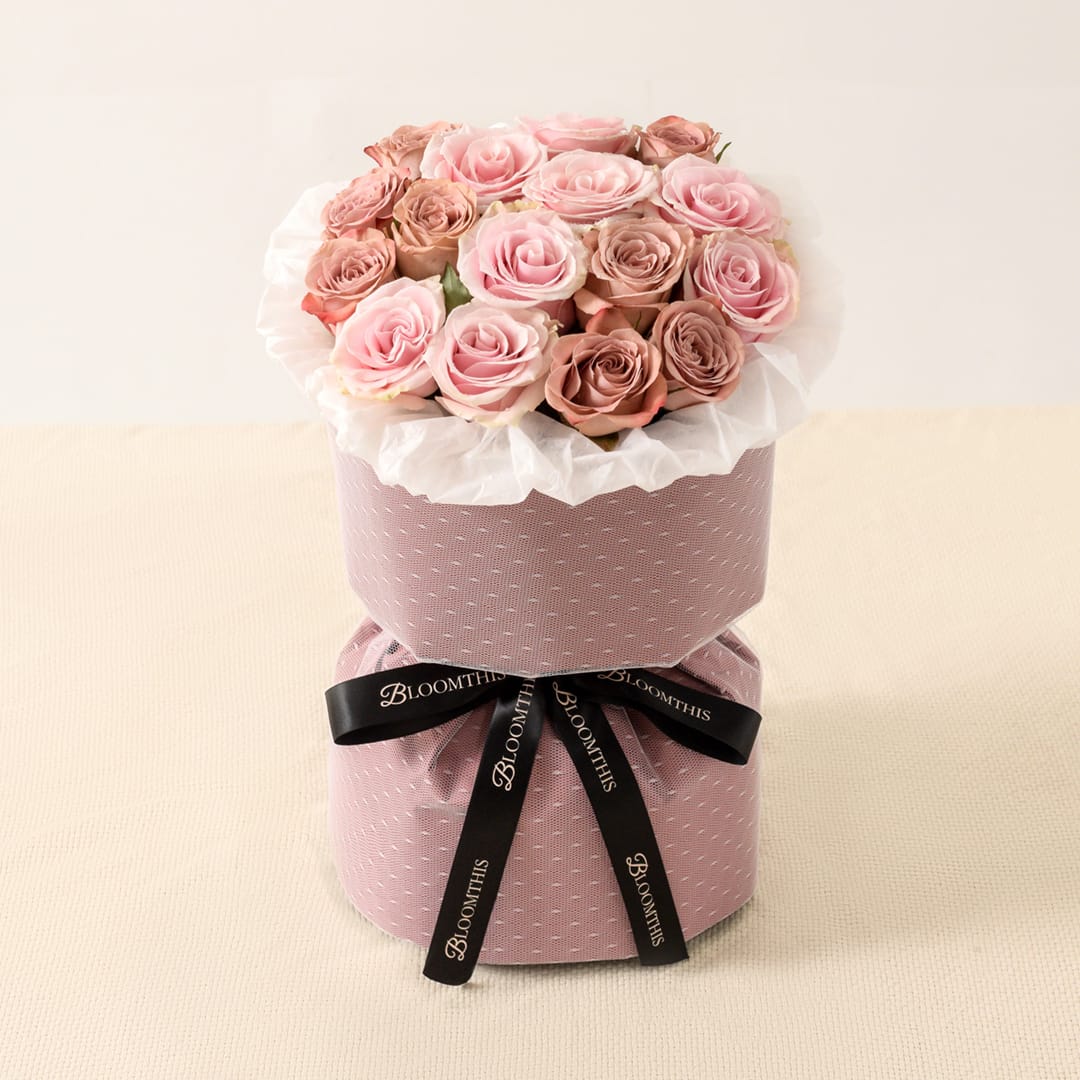 Rachel Cappuccino Rose Bouquet | Free Delivery | Bloomthis