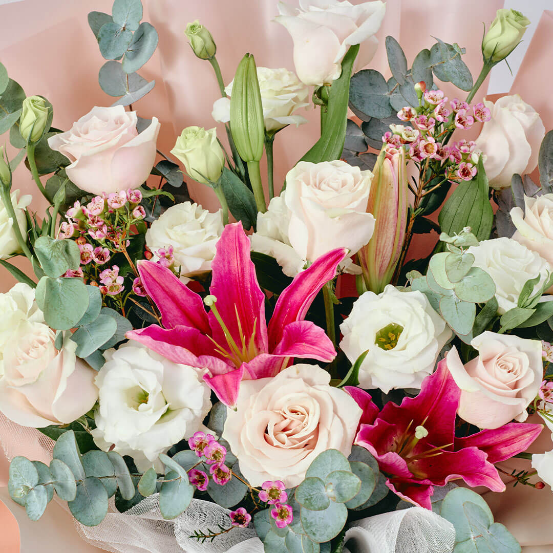 Tessa Pink Lily Bouquet