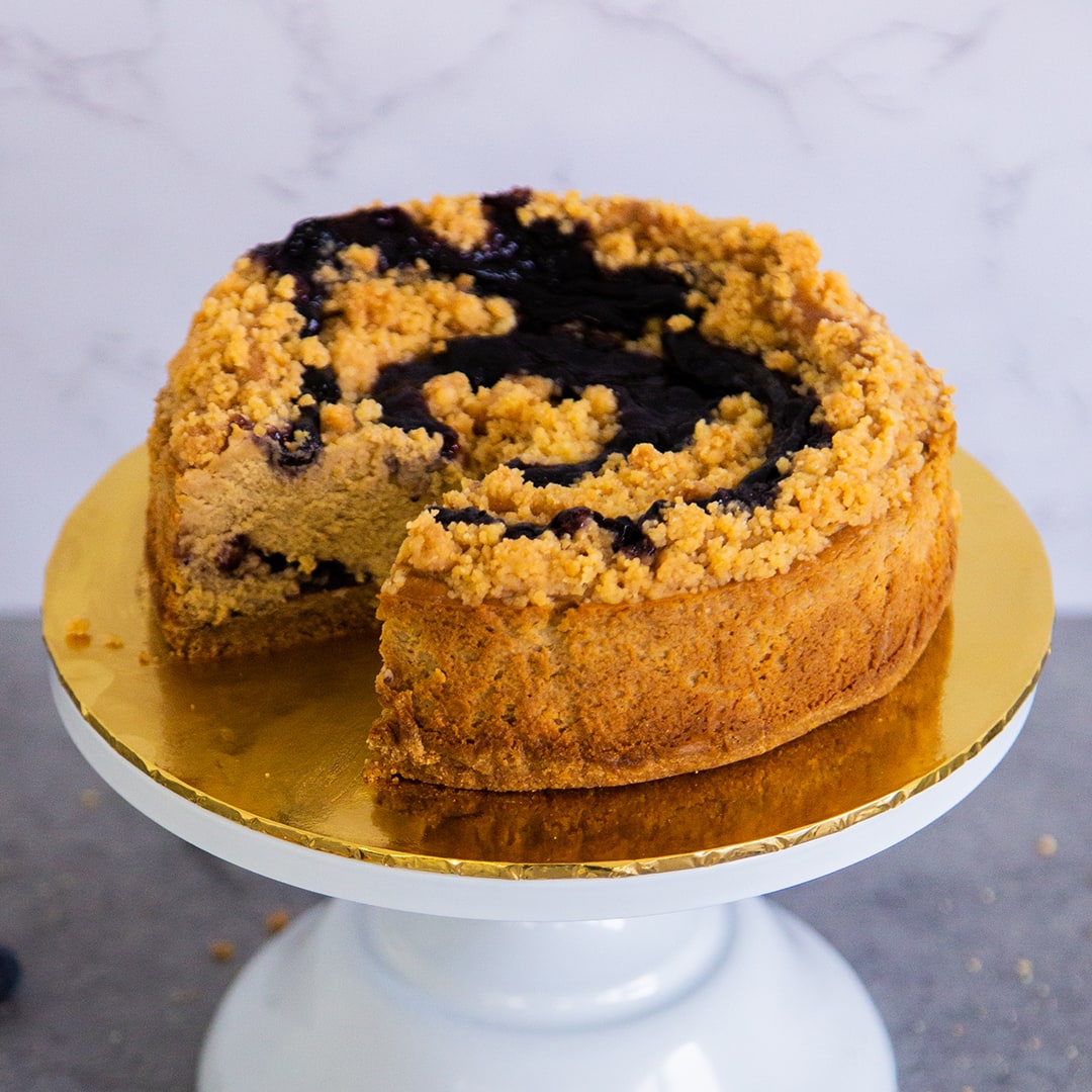 Sweet Stuff Blueberry Crumble Cheesecake