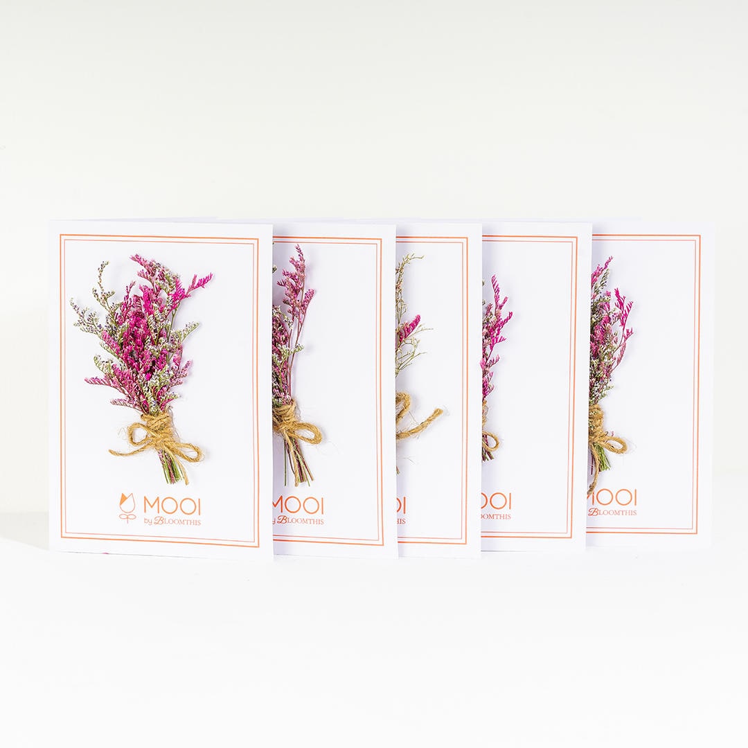 5-in-1 Dried Caspia Designer Cards Pack