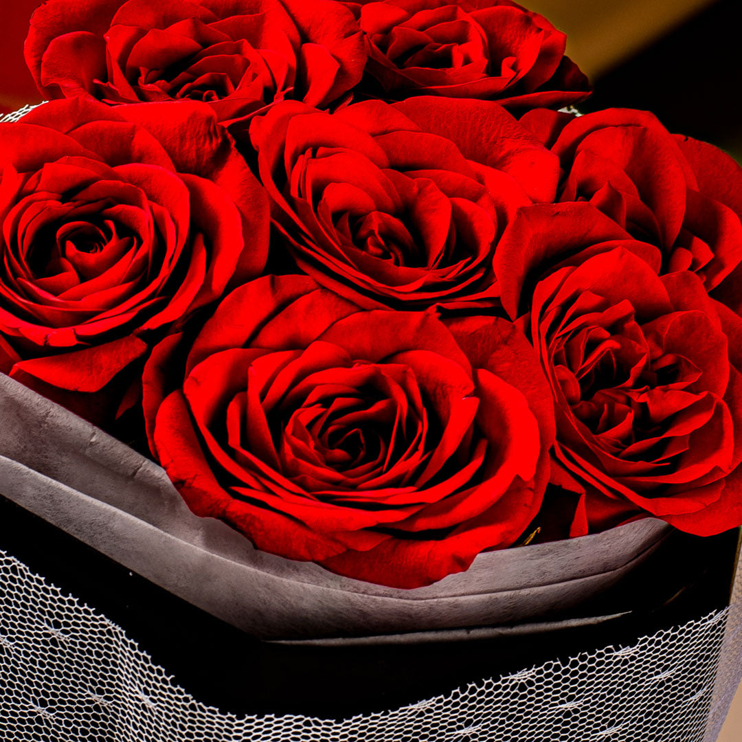 Mini Rachel Red Rose Bouquet + Desire Chain Bag