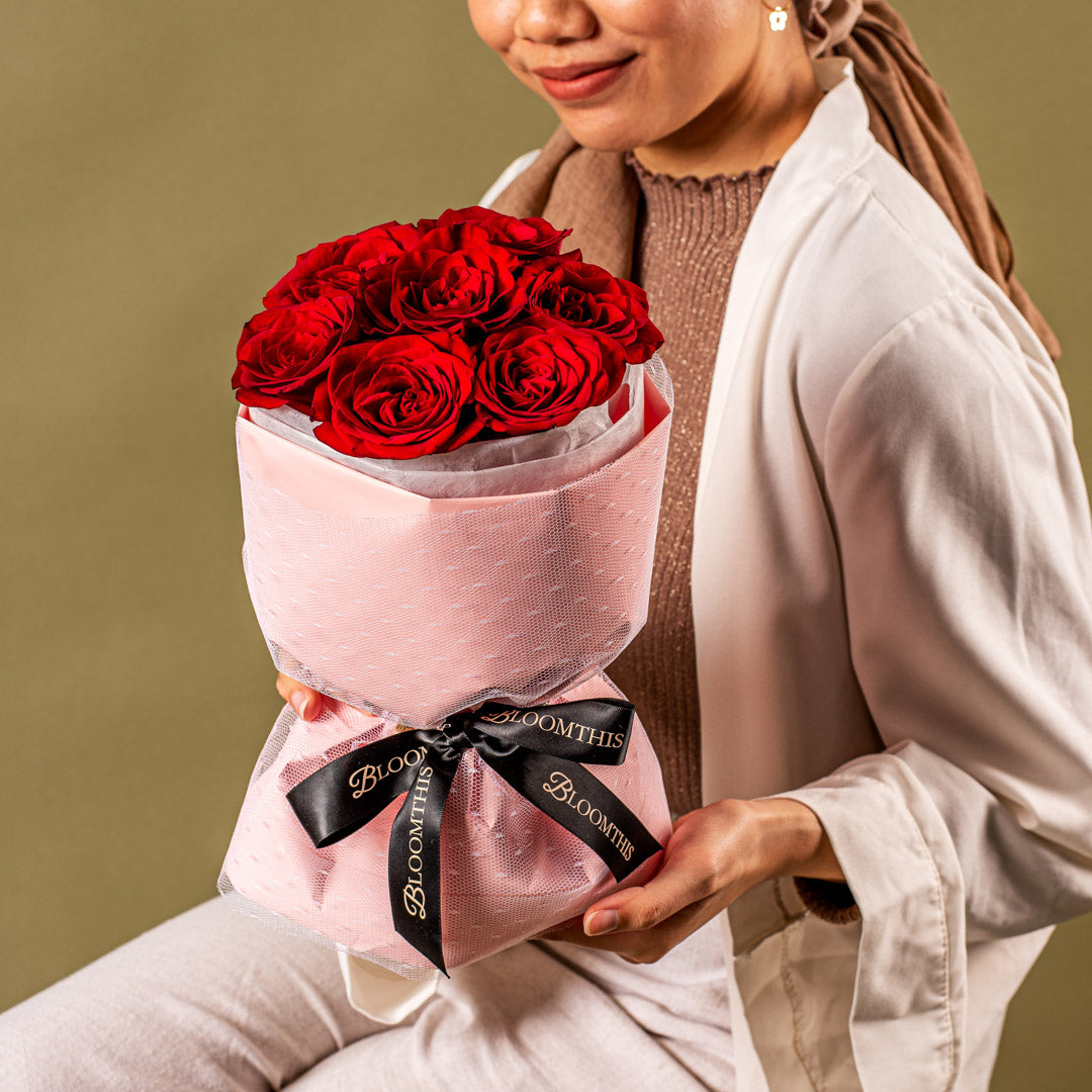 Mini Rachel Ruby Rose Bouquet + Desire Chain Bag