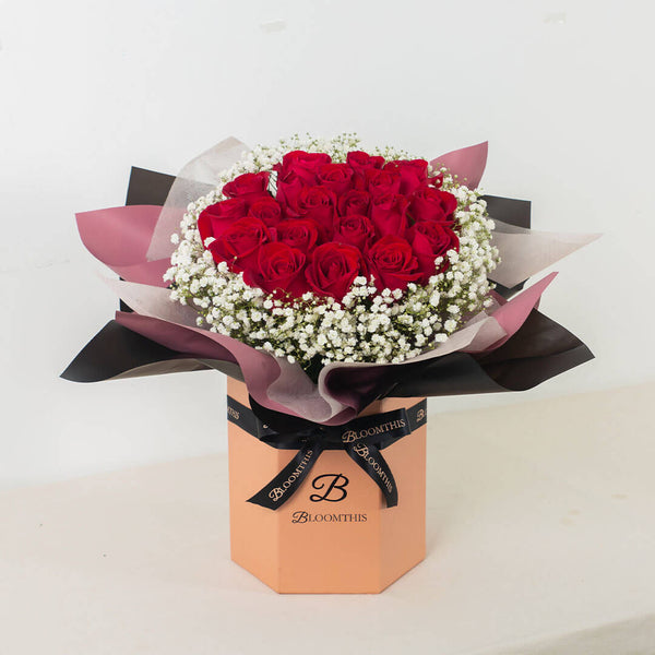 Aphrodite Red Rose Flower Box (MDV)