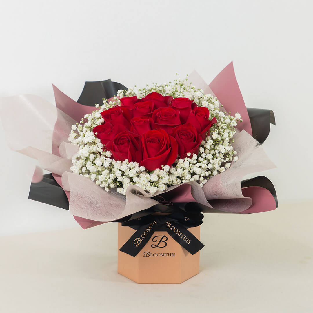 Aphrodite Red Rose Flower Box (MDV)