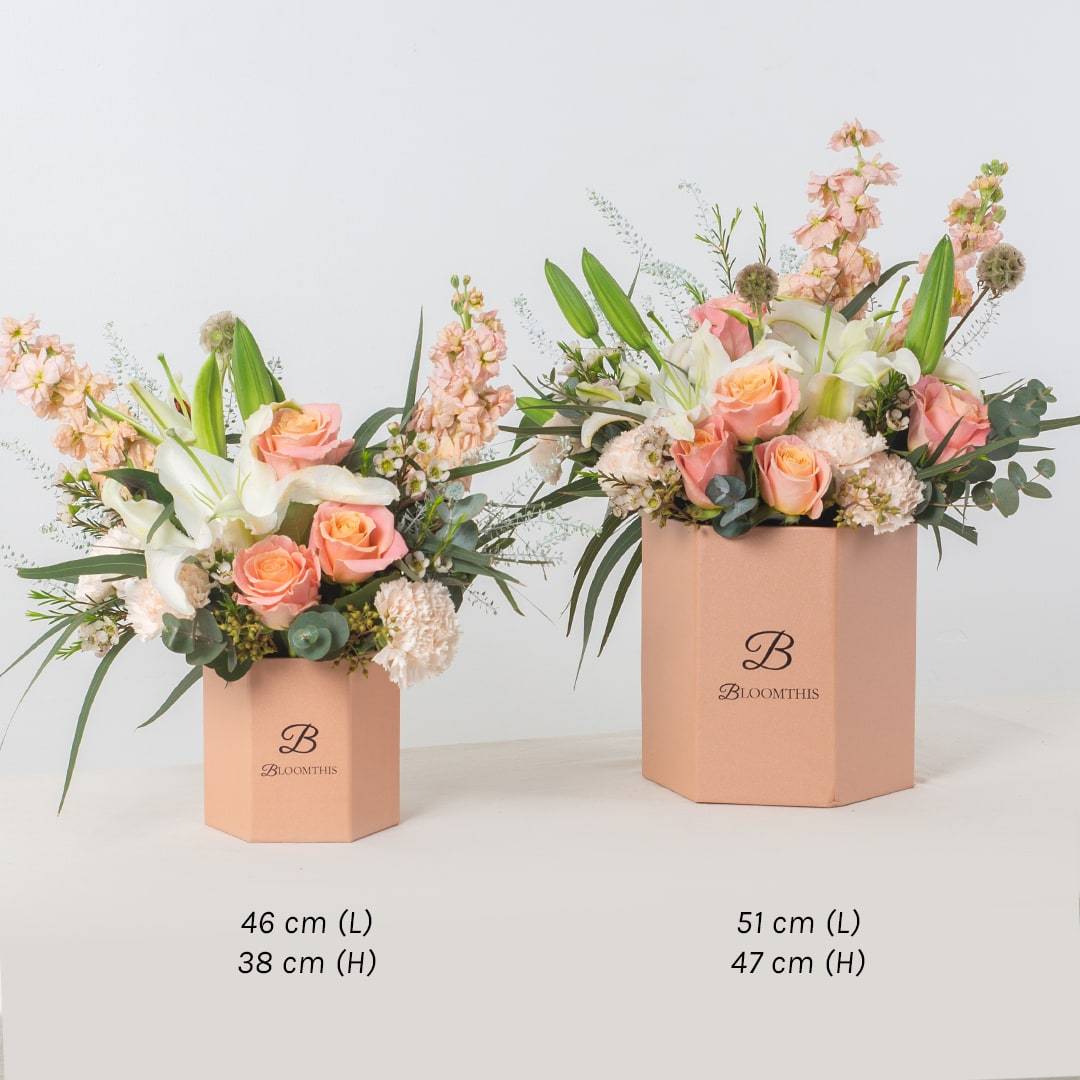Bernadette White Lily Flower Box (VD)
