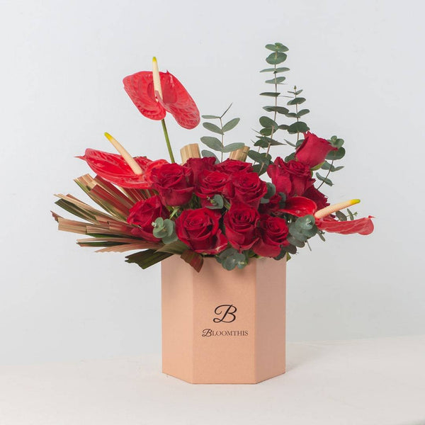 Bethany Red Rose Flower Box (VDV)