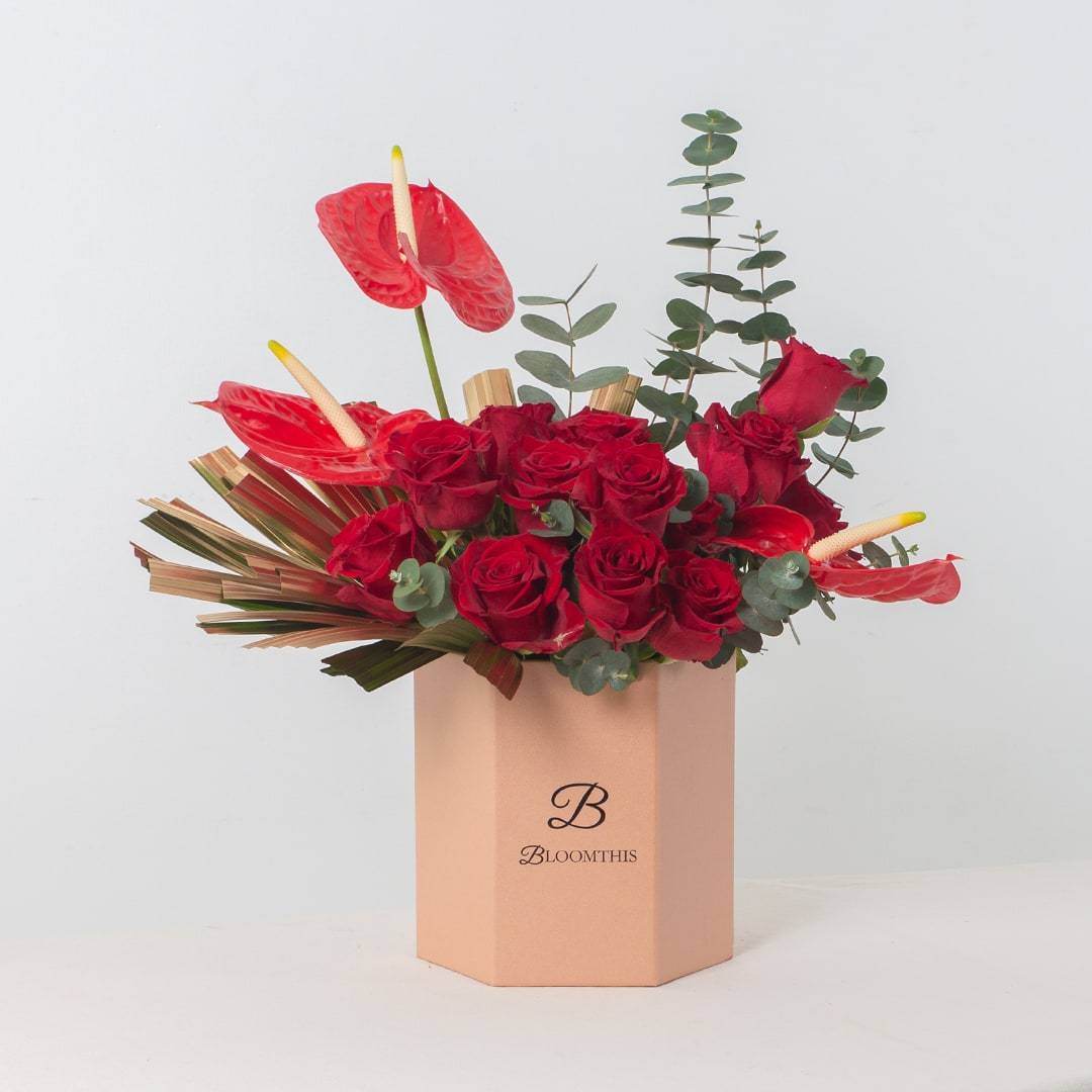 Bethany Red Rose Flower Box (VD)