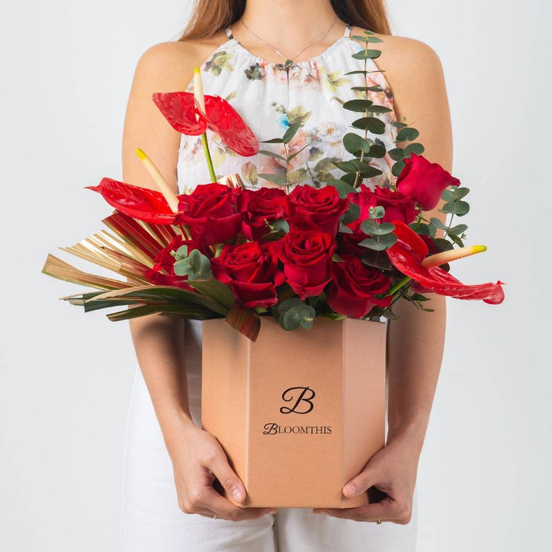 Bethany Red Rose Flower Box (VD)