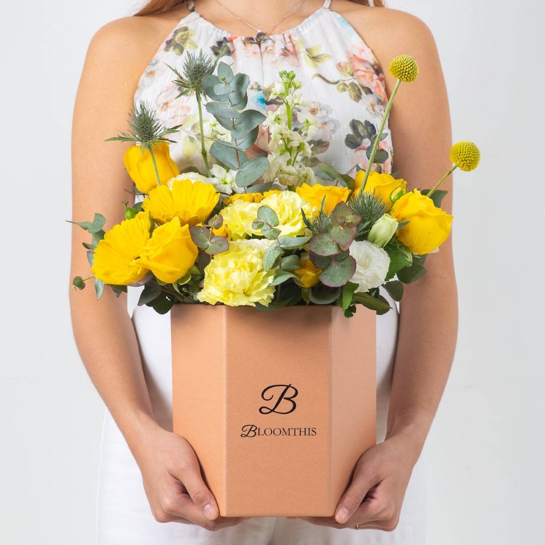 Beyonce Yellow Rose Flower Box