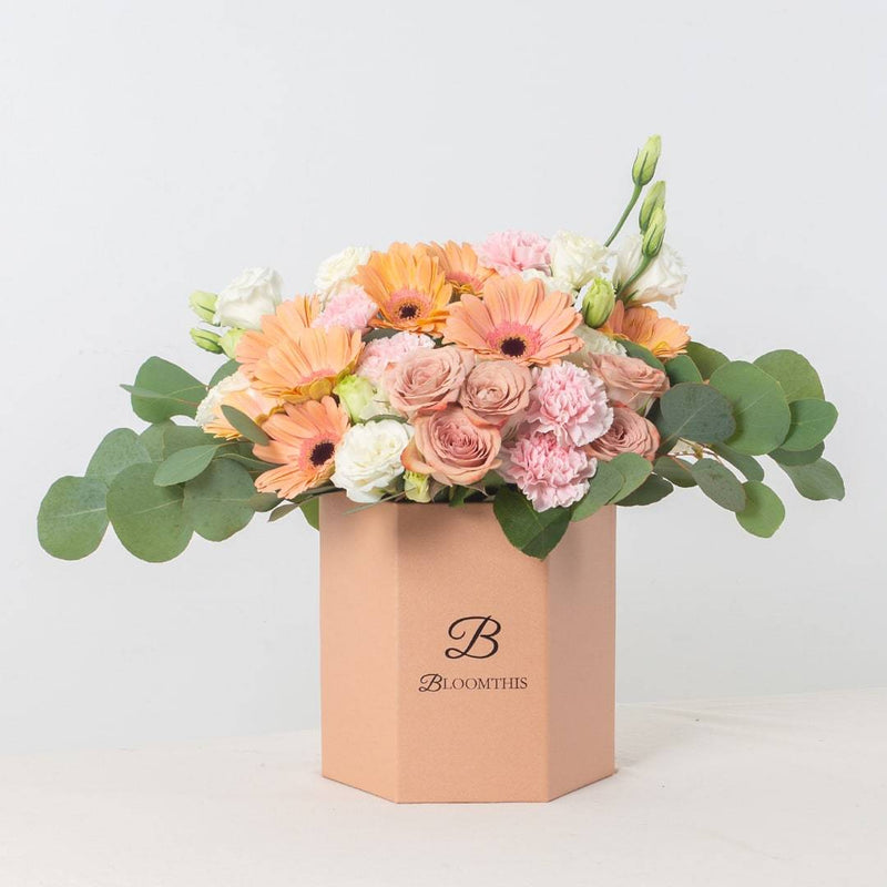 Blake Peach Gerbera Flower Box (MDV)