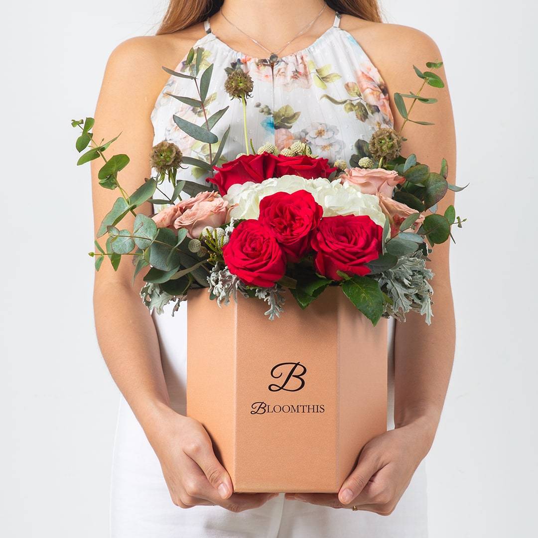 Brooke White Hydrangea Flower Box