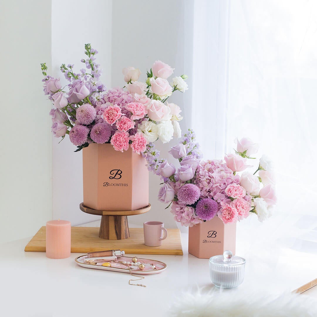 Casabella Pink Hydrangea Flower Box