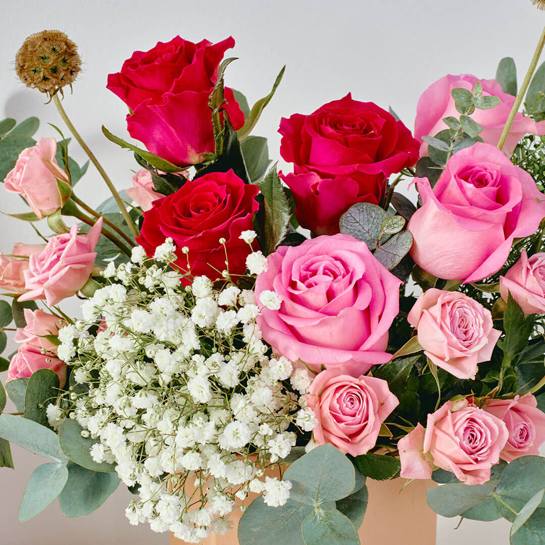 Catalina Pink Rose Flower Box (VDV)