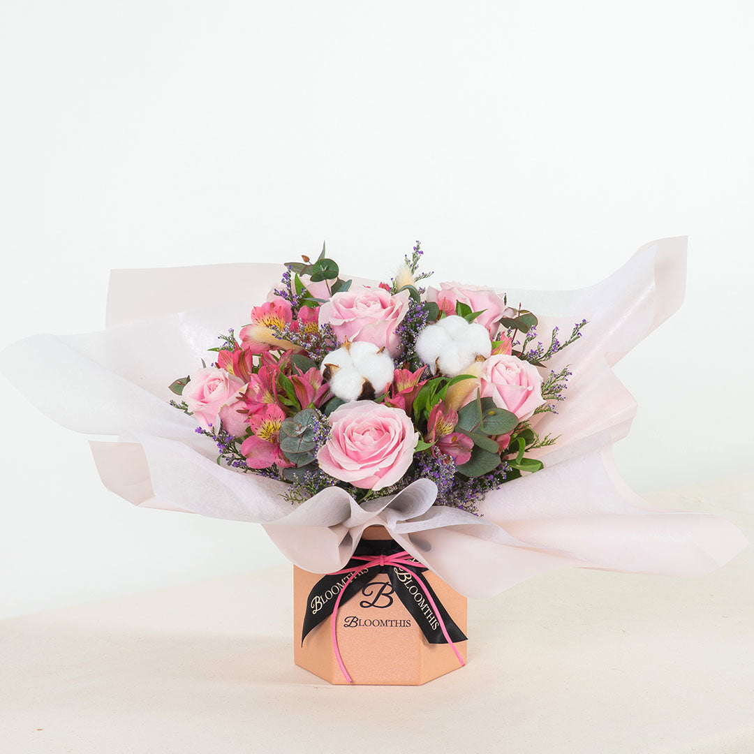 Esmerelda Pink Rose Flower Box