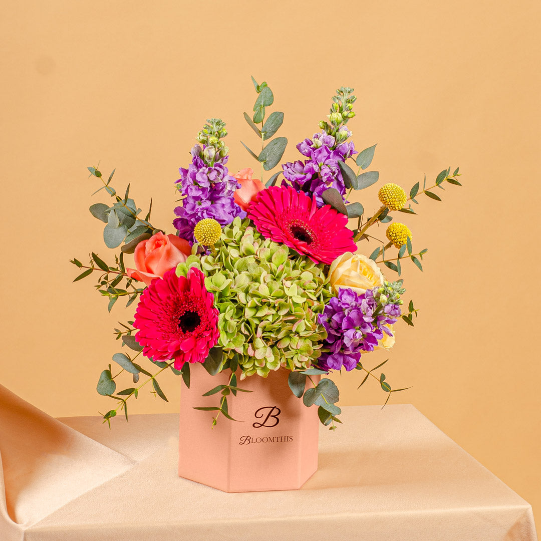 Gloria Hydrangea & Gerbera Flower Box