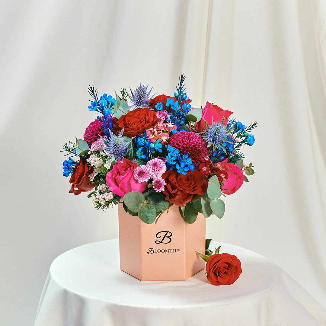 Madison Cherry Pink Rose Flower Box